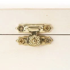 Boxen, Holz, rechteckig, 3 verschiedene Größen, mit Metall-Verschluss, 3 Stück