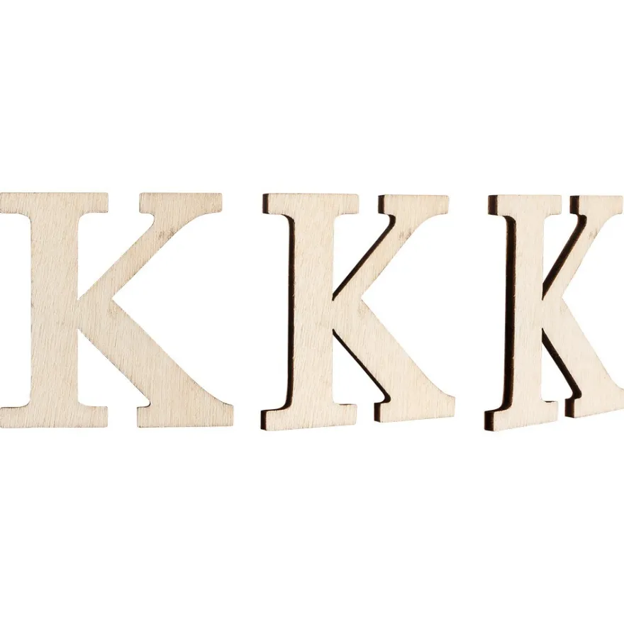 Buchstaben & Zahlen, Holz, Groß- und Kleinbuchstaben A-Z, Zahlen 0-9, 124 Stück