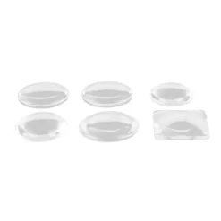Cabochons, Mix 2, versch. Designs & Größen, klar, 6 Stück