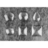 Cabochons, Mix 1, versch. Designs & Größen, klar, 6 Stück