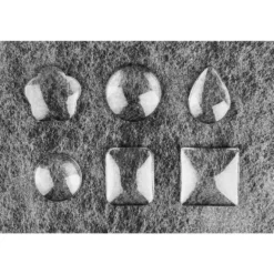 Cabochons, Mix 1, versch. Designs & Größen, klar, 6 Stück