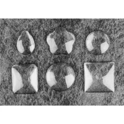 Cabochons, Mix 3, versch. Designs & Größen, klar, 6 Stück