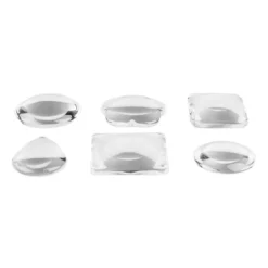 Cabochons, Mix 3, versch. Designs & Größen, klar, 6 Stück