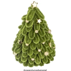Chenille-Drähte, Grüntöne, 30cm lang, Ø 6mm, 5 verschiedene Farben, 100 Stück