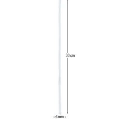 Chenille-Drähte, weiß, 30cm lang, Ø 6mm, 100 Stück