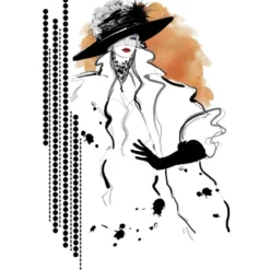 Color Bügeltransfer, DIN A4, Fashion-Frau