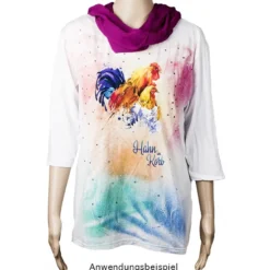 Color Bügeltransfer, DIN A4, Huhn & Hahn