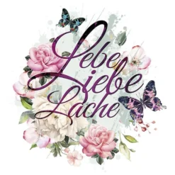 Color Bügeltransfer, DIN A4, Lebe Liebe Lache
