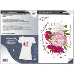Color Bügeltransfer, Glitzer, DIN A4, Blumen 5