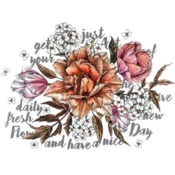 Color Bügeltransfer, Glitzer, DIN A4, Blumen 8