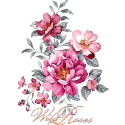 Color Bügeltransfer, Glitzer, DIN A4, Heckenrose