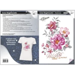Color Bügeltransfer, Glitzer, DIN A4, Heckenrose
