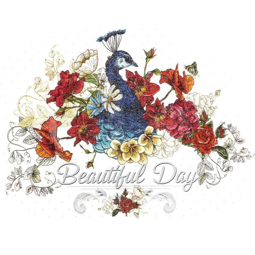 Color Bügeltransfer, Glitzer, DIN A4, Pfau 2