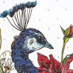 Color Bügeltransfer, Glitzer, DIN A4, Pfau 2