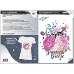 Color Bügeltransfer, Glitzer, DIN A4, Blumen 2
