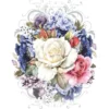 Color Bügeltransfer, Glitzer, DIN A4, Blumen 1