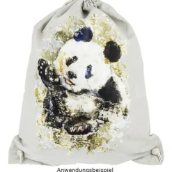 Color Bügeltransfers, 23,5cm x 34cm, filigran ohne Hintergund, Panda