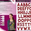 Color Bügeltransfers, DIN A4, Alphabet 9, dunkelrot