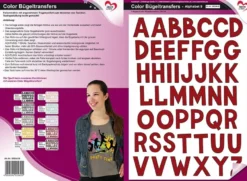 Color Bügeltransfers, DIN A4, Alphabet 9, dunkelrot
