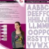Color Bügeltransfers, DIN A4, Alphabet 8, flieder