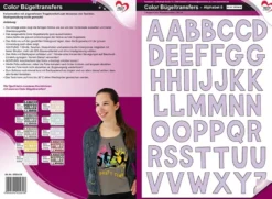 Color Bügeltransfers, DIN A4, Alphabet 8, flieder