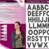 Color Bügeltransfers, DIN A4, Alphabet 2, anthrazit
