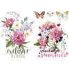 Color Bügeltransfers, DIN A4, Blumen & Schmetterlinge