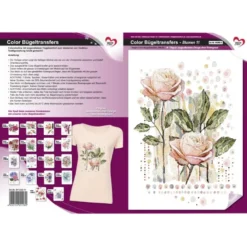 Color Bügeltransfers, DIN A4, Blumen 11