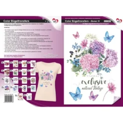 Color Bügeltransfers, DIN A4, Blumen 10