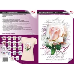 Color Bügeltransfers, DIN A4, Blumen 7