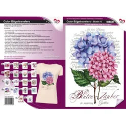 Color Bügeltransfers, DIN A4, Blumen 13