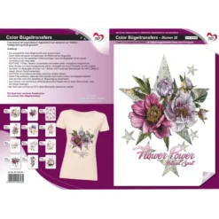Color Bügeltransfers, DIN A4, Blumen 28