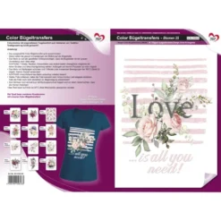 Color Bügeltransfers, DIN A4, Blumen 25