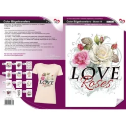 Color Bügeltransfers, DIN A4, Blumen 19