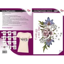 Color Bügeltransfers, DIN A4, Blumen 29