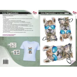 Color Bügeltransfers, DIN A4, Cool Lama Nr. 2
