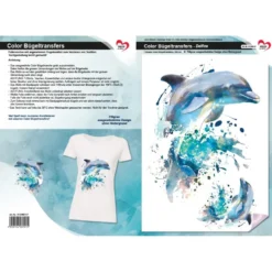 Color Bügeltransfers, DIN A4, Delfine