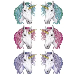 Color Bügeltransfers, DIN A4, Einhorn: Sunset, Moonlight, Daydream