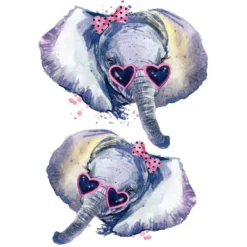 Color Bügeltransfers, DIN A4, Fashion Elefant