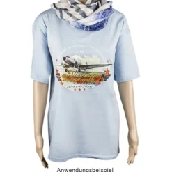 Color Bügeltransfers, DIN A4, filigran ohne Hintergund, Vintage Flugzeug 1