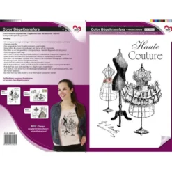 Color Bügeltransfers, DIN A4, filigran ohne Hintergund, Haute Couture