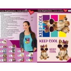 Color Bügeltransfers, DIN A4, Hund, Keep cool
