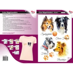 Color Bügeltransfers, DIN A4, Hunde 2