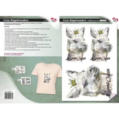 Color Bügeltransfers, DIN A4, Lama Queen Nr. 2