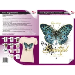Color Bügeltransfers, DIN A4, Schmetterling