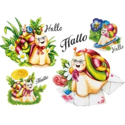 Color Bügeltransfers, DIN A4, Schnecke "Carsten"