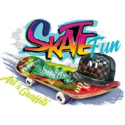 Color Bügeltransfers, DIN A4, Skate Fun Sport & Hobby