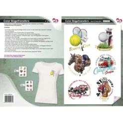 Color Bügeltransfers, DIN A4, Sport & Hobby Mix 1