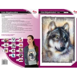 Color Bügeltransfers, DIN A4, Wolf