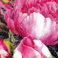Color Bügeltransfers, Glitzer, DIN A4, Pfingstrosen 2